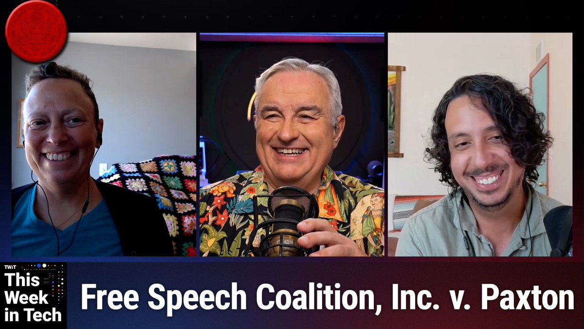⚖️ SCOTUS hears Free Speech Coalition v. Paxton, 9,000+ pirated movies on YouTube, Microsoft cuts 9,000 jobs, Apple &amp; Google dodge TikTok ban, and Soham Parekh divides opinion—Leo Laporte with Cathy Gellis &amp; Nicholas De Leon on This Week in Tech. ▶️ twit.tv/shows/this-wee…