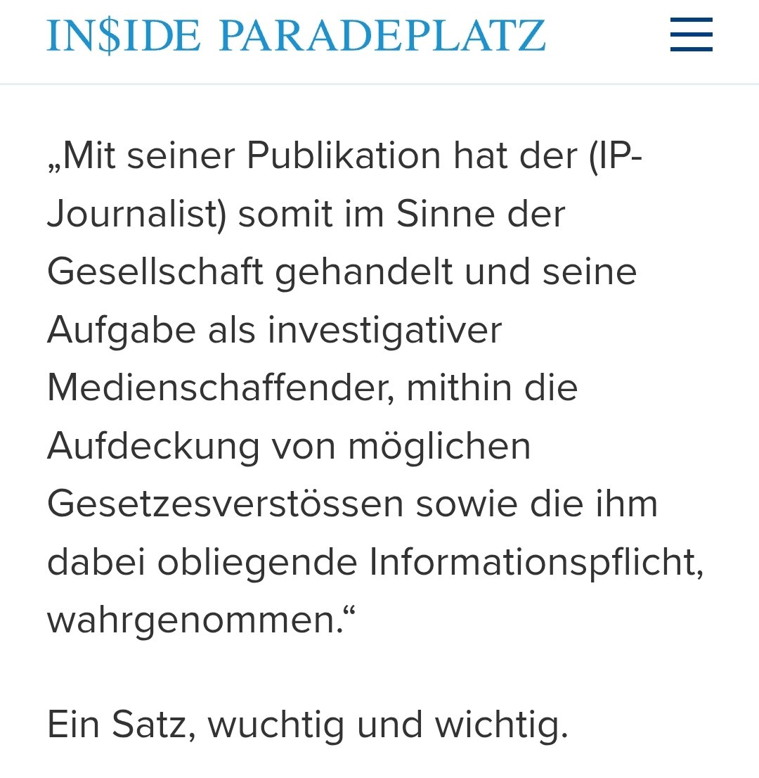 Barbouille 🙃 (@barbouillech) on Twitter photo "Causa <a href="/InsideParade/">InsideParadeplatz</a>: Sieg für die Medienfreiheit"
➡️insideparadeplatz.ch/2025/07/07/cau…
Also doch ein Lichtblick! 👏 "Causa <a href="/InsideParade/">InsideParadeplatz</a>: Sieg für die Medienfreiheit"
➡️insideparadeplatz.ch/2025/07/07/cau…
Also doch ein Lichtblick! 👏