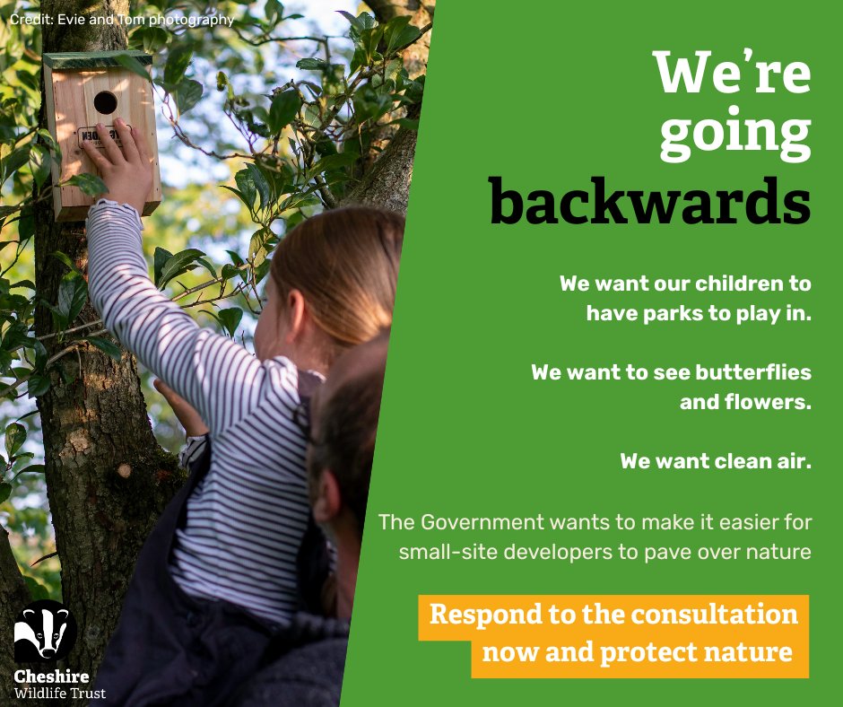 The UK Government has launched a public consultation that could weaken Biodiversity Net Gain - the law that ensures new developments leave nature in a better state.   

We've made it easy to have your say - just click the link below to respond. 👇
ow.ly/EfkZ50WirvA