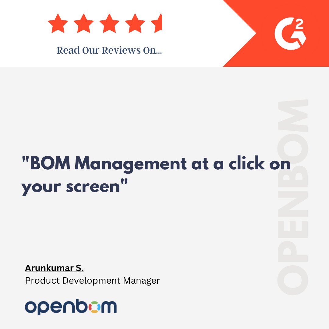olegshilovitsky's tweet image. 🖥️ BOM management is just a click away with OpenBOM. Stay on top of changes, revisions, and data—without digging through spreadsheets. ⚡📁
#BOMAutomation #DigitalBOM #EngineeringWorkflow #DataTracking #OpenBOM
bit.ly/4nu5jGM