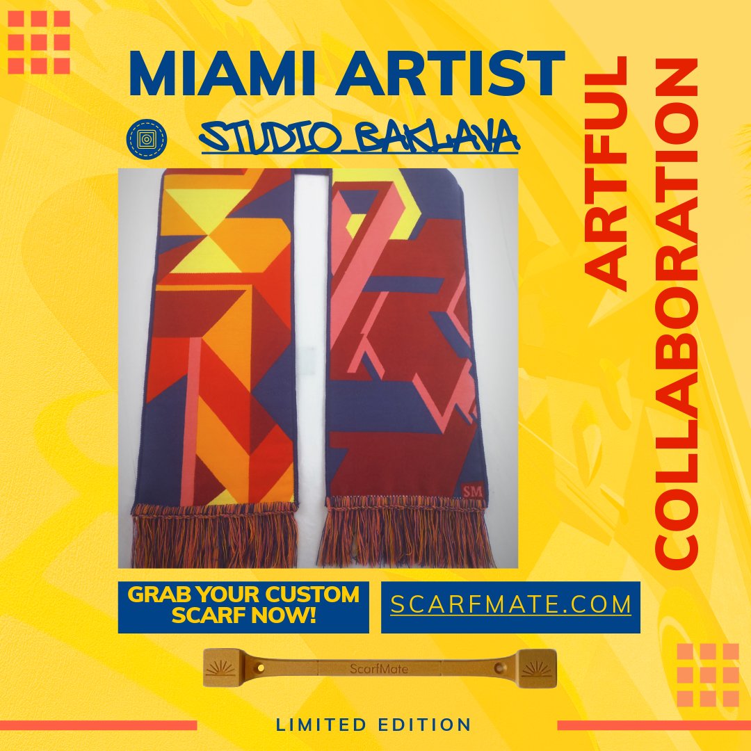 Turn your wall into a fan statement with the ScarfMate magnetic display mount and the Baklava Scarf — designed by a bold Miami artist to bring the heat of street culture to soccer pride.

✅ Sleek magnetic design
🎨 Limited-edition scarf
💥 Bundle Up. Stand Out.