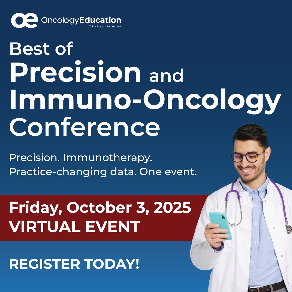 OncEd's tweet image. 🚨 Precision medicine and immunotherapy are evolving fast. Are you keeping up?
Get the most practice-relevant updates at the Best of Precision & Immuno-Oncology Conference this October.
One day. Huge impact.
Get your virtual ticket: ow.ly/A61p50WkAL2
#BoPIO25 #MedOnc