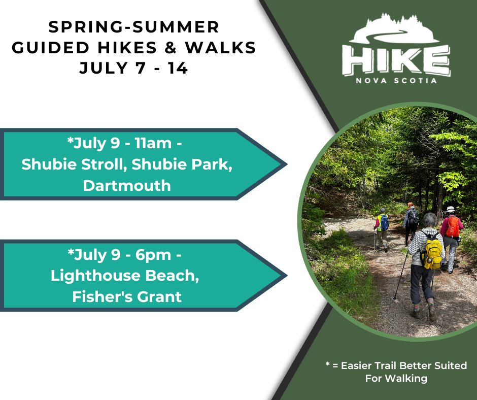 Hike Nova Scotia (@hikens) on Twitter photo 44 Spring-Summer guided hike or walk events: free or low-cost with trail prizes. Supported by <a href="/HikeNS/">Hike Nova Scotia</a> @Goose_Lane @MEC <a href="/NS_CCTH/">Communities, Culture, Tourism and Heritage</a> #HikeNS #Trails #SpringSummer #Hike #Walk
hikenovascotia.ca/programs-guide… 44 Spring-Summer guided hike or walk events: free or low-cost with trail prizes. Supported by <a href="/HikeNS/">Hike Nova Scotia</a> @Goose_Lane @MEC <a href="/NS_CCTH/">Communities, Culture, Tourism and Heritage</a> #HikeNS #Trails #SpringSummer #Hike #Walk
hikenovascotia.ca/programs-guide…