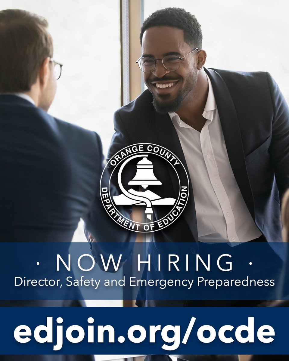 OCDE (@ocdeptofed) on Twitter photo OCDE is hiring a director of safety and emergency preparedness. This leadership role is responsible for developing and managing programs that support the safety and well-being of OCDE staff, students and educational partners. 
đź”— Apply at edjoin.org/ocde. OCDE is hiring a director of safety and emergency preparedness. This leadership role is responsible for developing and managing programs that support the safety and well-being of OCDE staff, students and educational partners. 
đź”— Apply at edjoin.org/ocde.