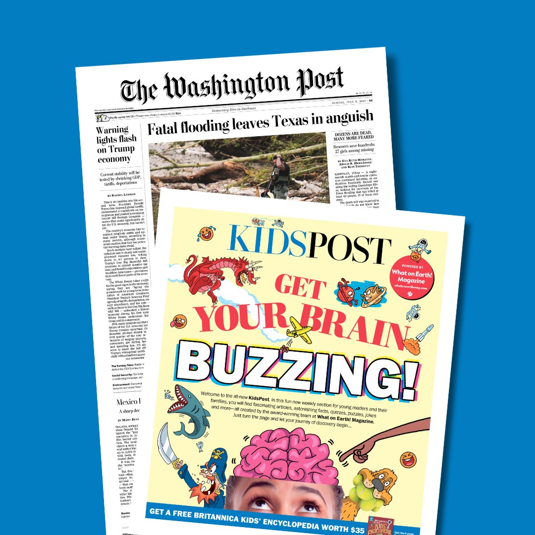 What on Earth! Magazine (@whatonearth_mag) on Twitter photo ๐ Big news! What on Earth! Magazine is officially launching in the U.S. โ in proud partnership with the <a href="/washingtonpost/">The Washington Post</a> ๐บ๐ธ
Weโre also thrilled to be producing the new KidsPost โ packed with facts, articles, puzzles, jokes and more! ๐๏ธ
Subscribe today: whatonearth.pub/4kniSFv ๐ Big news! What on Earth! Magazine is officially launching in the U.S. โ in proud partnership with the <a href="/washingtonpost/">The Washington Post</a> ๐บ๐ธ
Weโre also thrilled to be producing the new KidsPost โ packed with facts, articles, puzzles, jokes and more! ๐๏ธ
Subscribe today: whatonearth.pub/4kniSFv