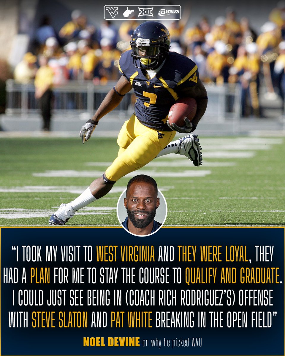 Noel Devine shares how he ended up at #WVU and the wild recruiting stories that made him a legend.

Read 👉 gowvu.us/ru3