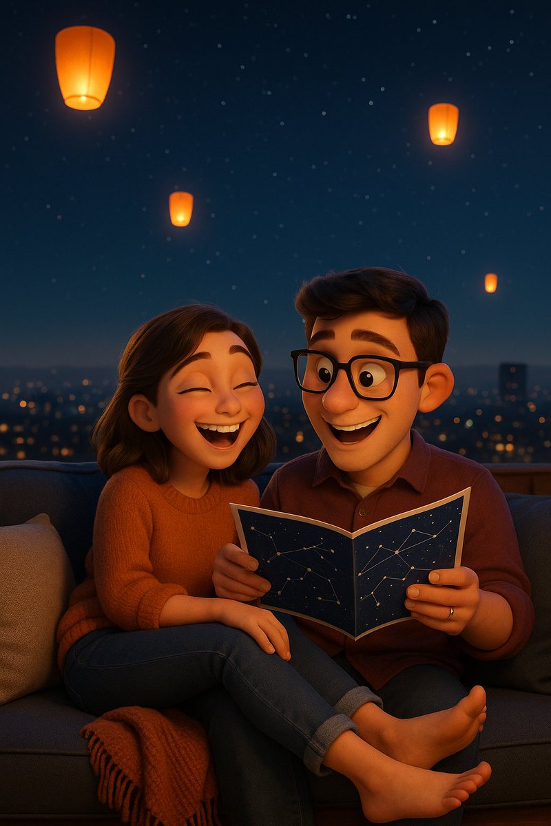 yogi_art_AI's tweet image. ✨ Wrapped in warmth and wonder 💫
Just two dreamers under a blanket of stars, chasing galaxies and quiet moments.
#RooftopRomance #StargazingVibes #PixarStyleLove #CozyNights #TelescopeDreams #CoupleGoals #3DArt #LoveInTheStars #NightSkyMagic #DigitalLoveScene