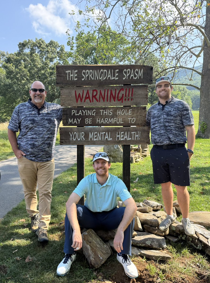 jeremyboone's tweet image. Getting our Spasm
sign replaced in time for the Member Guest Week. We lost the original thanks to Helene. My boys are in town and a special visitor this morning. Feeling very blessed. @BickNoone @Boonie1377