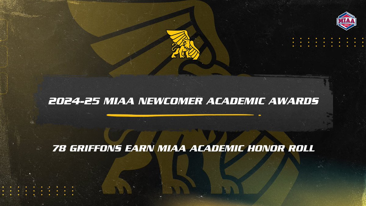 MWSUGriffons's tweet photo. NEWS: 78 Griffon student-athletes claim MIAA Newcomer Academic Honors in the 2024-25 school year 📚

📰 - https://t.co/MZYZgpAR3G

#BlackisGold 🔔 https://t.co/pXxCqfarDS