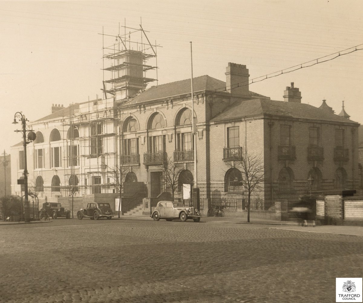 TraffordArchive's tweet image. Location Quiz Answers:
Regent Road, Altrincham, 1960
Sale Town Hall during the building of the extension, 1939
Urmston Railway Station, c1900s
Poplar Road, Stretford, 1967