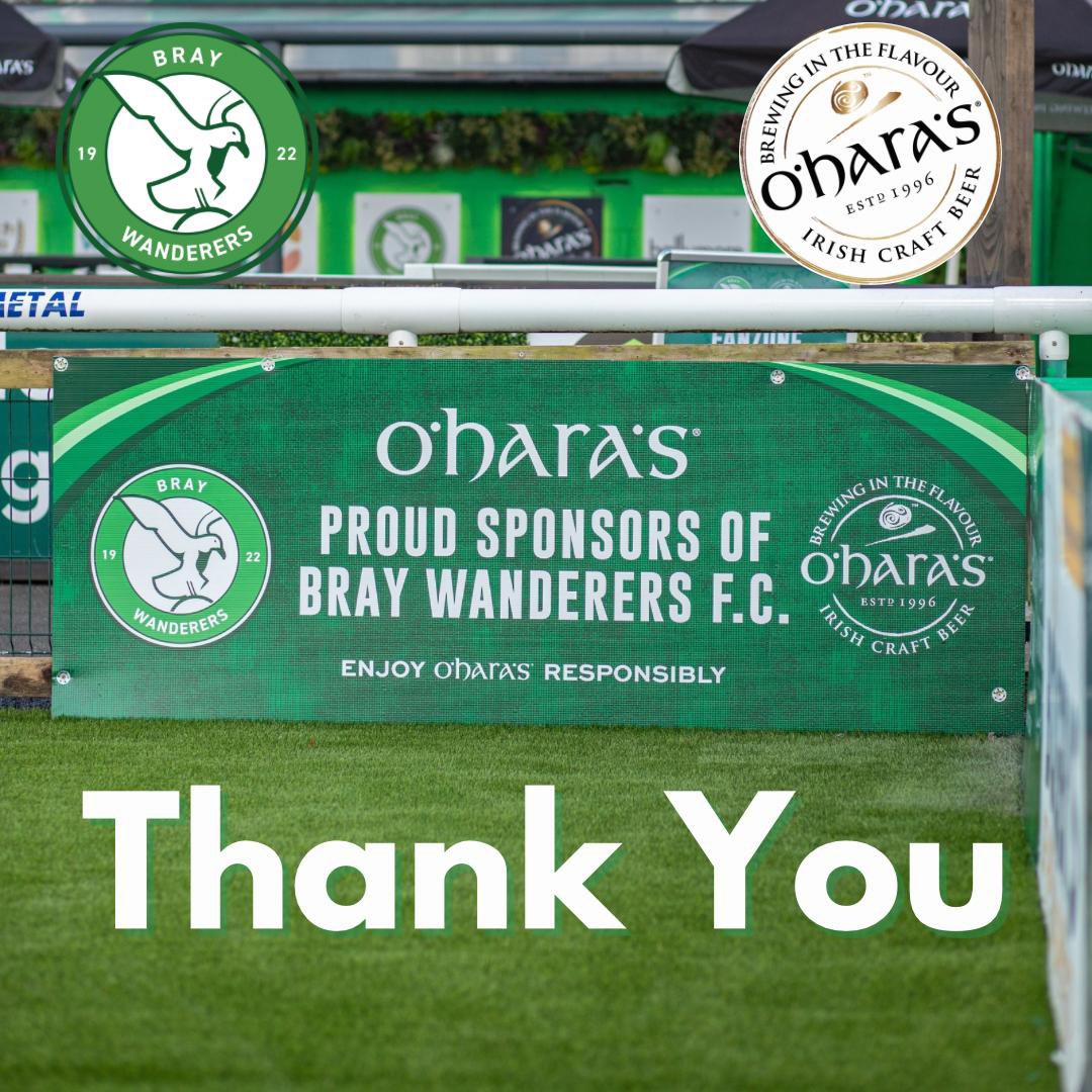 𝐓𝐇𝐀𝐍𝐊 𝐘𝐎𝐔

The club would like to thank <a href="/OHarasBeers/">O'Hara's Irish Craft Beer</a> for their recent sponsorship of the Wexford game

As club sponsor and beverage partner, we value the continued successful partnership 👏