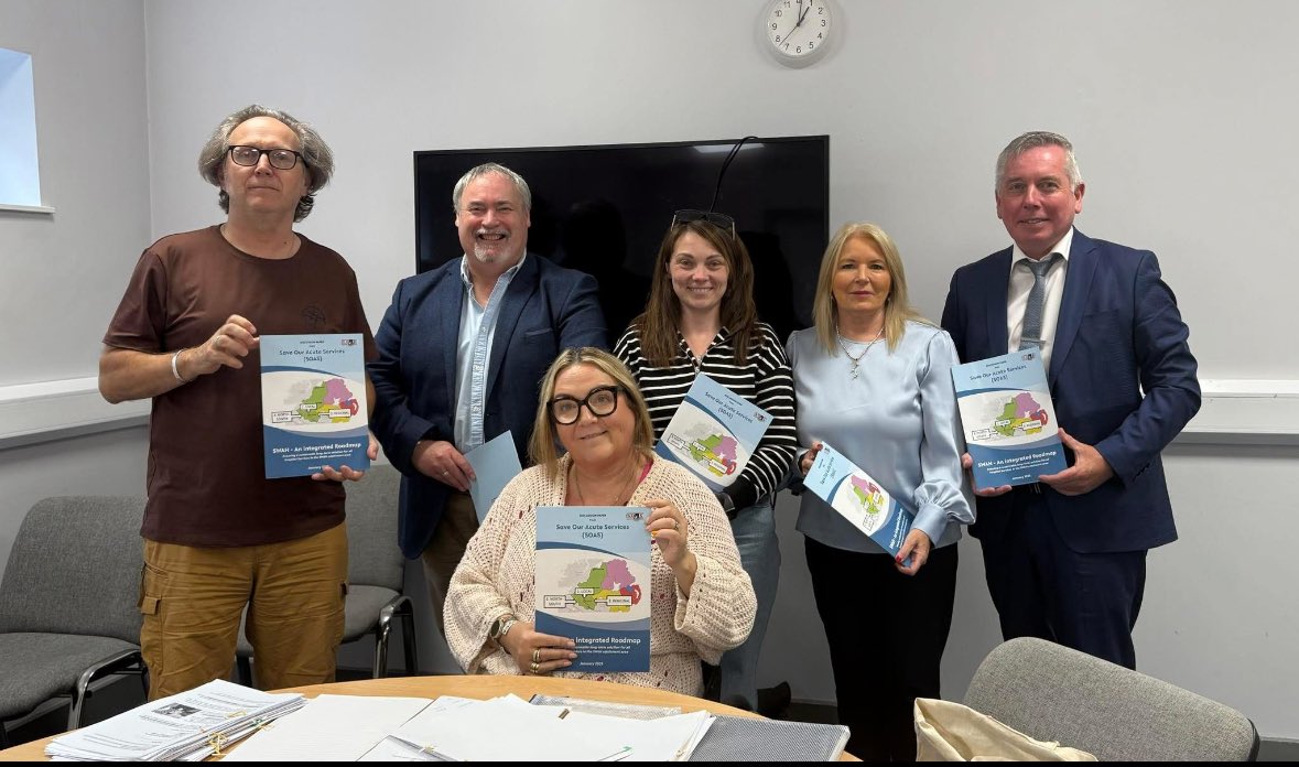 Pat Cullen MP (@patcullen9) on Twitter photo A productive and detailed meeting with Save Our Acute Services. Along with colleagues Colm Gildernew MLA Jemma Dolan MLA and Eugene Mcconnell we met to discuss the Western Trust consultation on permanent withdrawal of emergency general surgery from SWAH. The consultation is being A productive and detailed meeting with Save Our Acute Services. Along with colleagues Colm Gildernew MLA Jemma Dolan MLA and Eugene Mcconnell we met to discuss the Western Trust consultation on permanent withdrawal of emergency general surgery from SWAH. The consultation is being