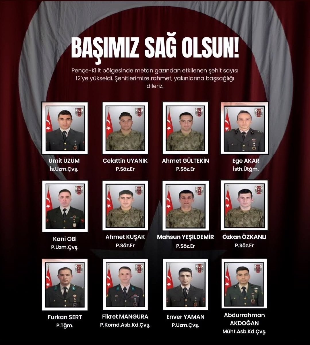 Şehitlerimize Allah’tan rahmet, yakınlarına sabır diliyorum