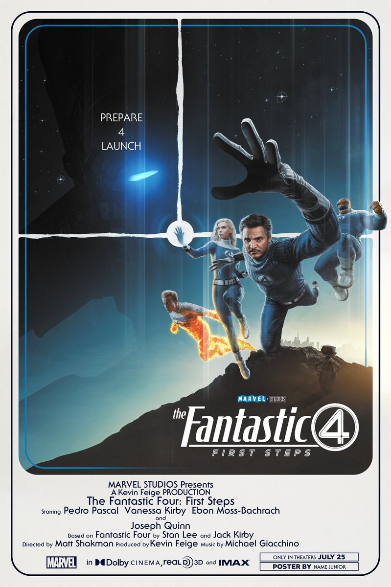 Le nouveau poster de 'The Fantastic Four : First Steps' réalisé par <a href="/ItsNameJr/">Name Jr</a>.
