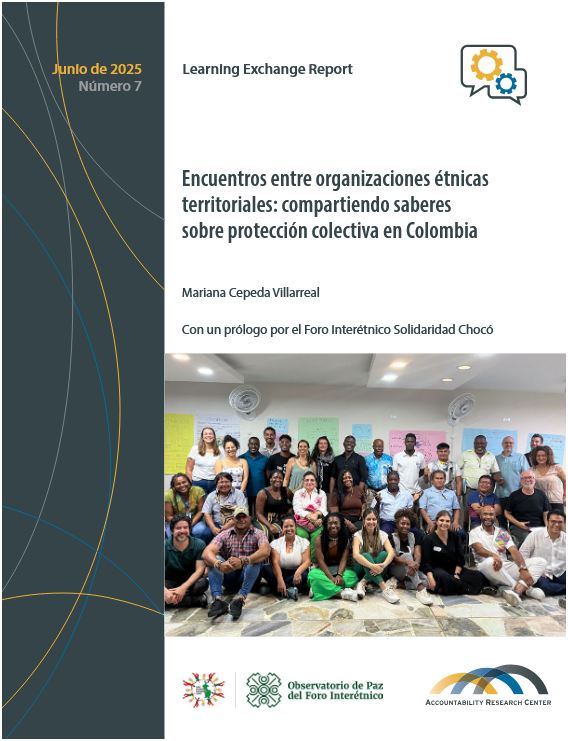 New Report: Afro-Colombian and Indigenous Experiences of Collective Protection in the Colombian Pacific Region
 
The humanitarian crisis in the department of Chocó continues, marked by violence and territorial disputes. 
 
The Colombian government has legal obligations to protect