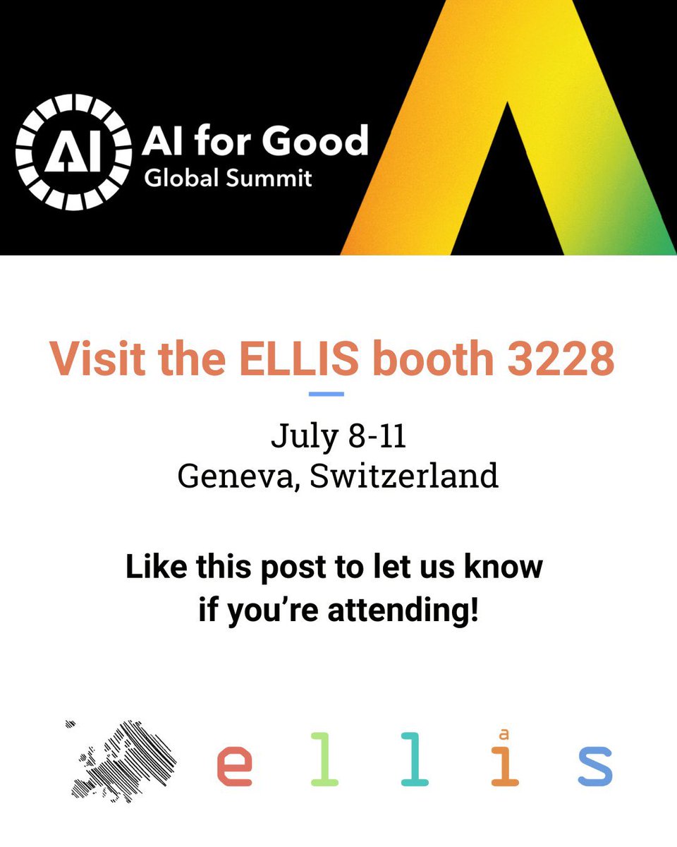 Ellis_Unit_Jena's tweet image. We’re sharing a booth with @ELLISforEurope at @AIforGood Global Summit 2025
👋 Come meet the ELLIS team at booth 3228
📆: July 8–11
Let’s talk AI, science & impact!
🔗 : bit.ly/4n7zJyp
#GlobalSummit2025 #ELLIS #TrustworthyAI #AIresearch