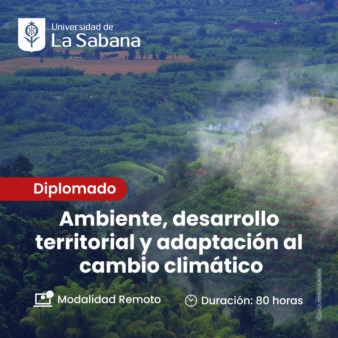 ¡El futuro es verde y empieza contigo!
Inscríbete en el diplomado Ambiente, desarrollo territorial y adaptación al cambio climático y forma parte de quienes construyen soluciones sostenibles.

Para más info 👉 unisabana.edu.co/programas/educ…

#Sostenibilidad #CambioClimático