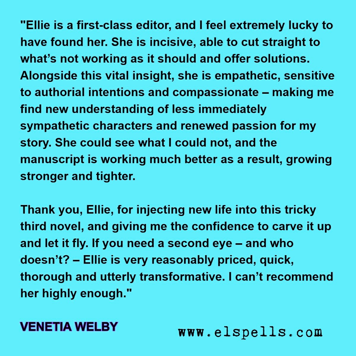 New #clienttestimonial for #ElspellsWritingFeedback 

So moved by these lovely words - I have the best job in the world! ❤

I'm fully booked for July &amp; August but taking bookings for Sept so do get in touch!

elspells.com 

#WritingCommunity #amwriting
