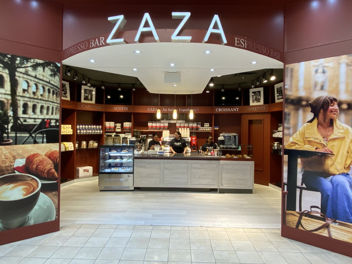 We’re excited to welcome ZAZA Espresso Bar to Dufferin Mall!

Start your day with a freshly brewed espresso, americano or latte paired with one of their many delicious pastries. Visit them today, located next to Eye On Optical near Toys R’ Us, and welcome them to Dufferin Mall.