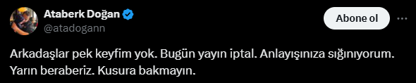 21:00 civarı <a href="/atadogann/">Ataberk Doğan</a>  👇😂