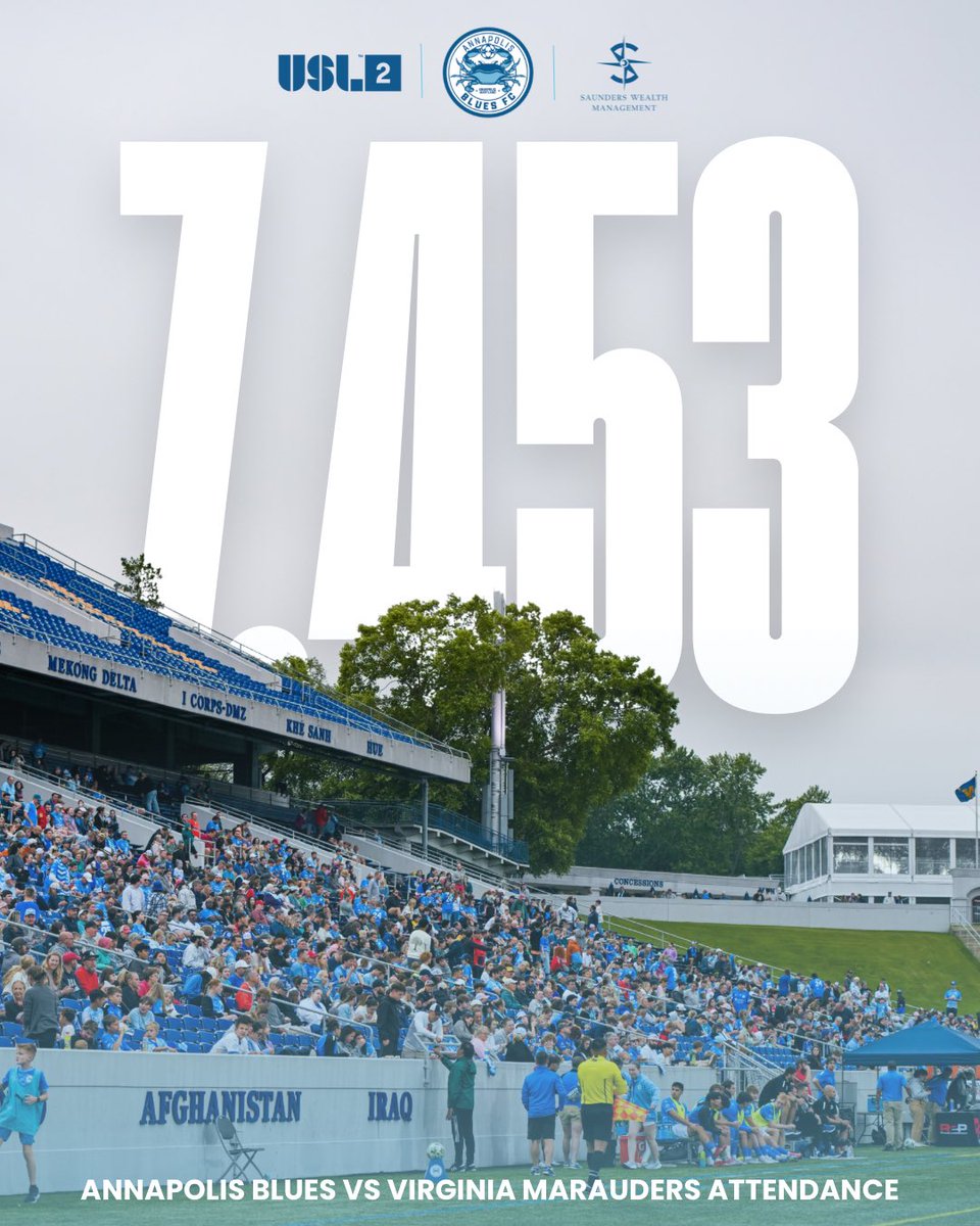 Another stand out crowd in Annapolis 🏠

Let’s do it again for our LAST regular season home match this Saturday, July 12 against Charlottesville Blues 🙌