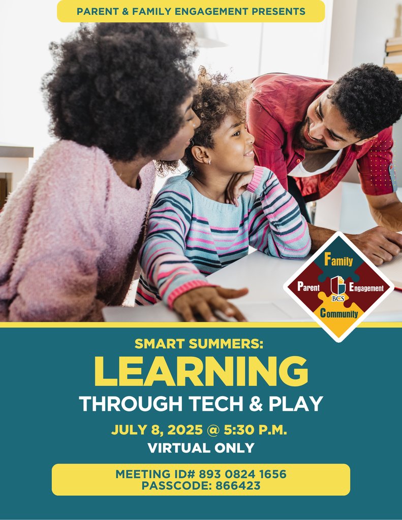 This week's Smart Summers session is about Learning through Tech and Play. Join via Zoom on Tuesday, July 8 at 5:30 p.m. Visit bhamcityschools.org/smart-summers for Zoom info and to add the session to your calendar. #SuccessStartsHere