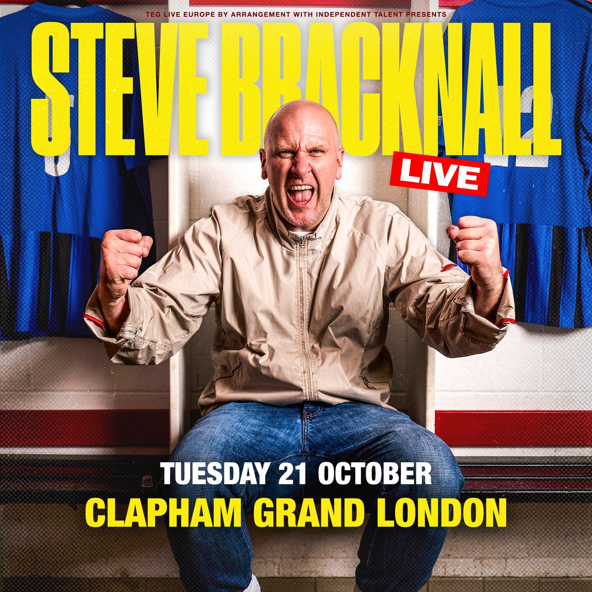 JUST ANNOUNCED - Steve Bracknall Live!

The co-founder of Royal Oak FC is bringing his new live show to London and we can’t wait to welcome him on our stage!

⚽Tuesday October 21st
🎟️Tickets out Friday July 11th
link.dice.fm/steve_bracknal…