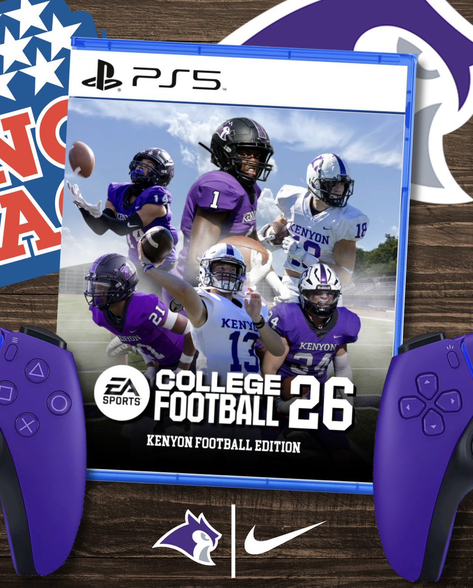 Kenyon Football (@kenyonfootball) on Twitter photo College Football 26: Kenyon Football Edition 🦉🎮 
#EarnIt #TakeFLIGHT #GoOwls College Football 26: Kenyon Football Edition 🦉🎮 
#EarnIt #TakeFLIGHT #GoOwls