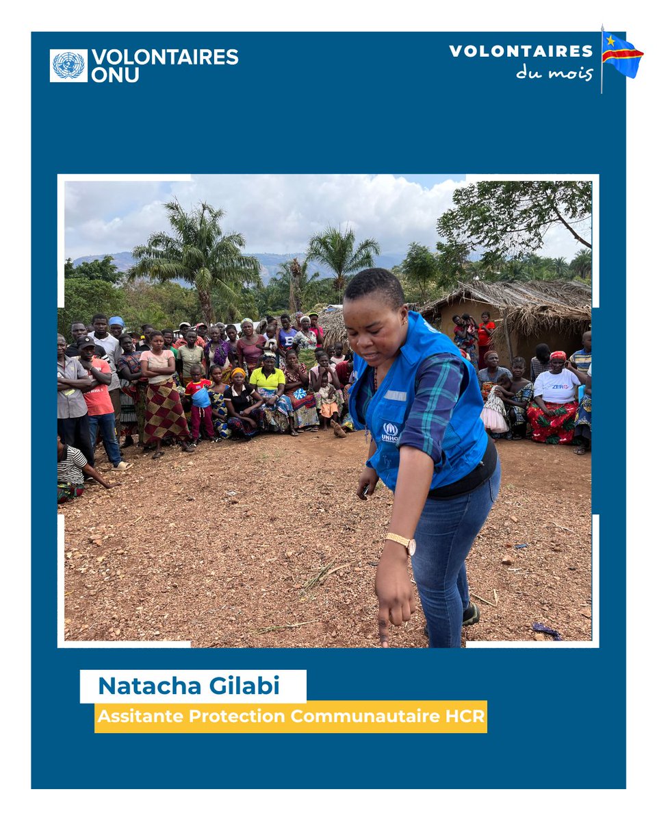 UNV W&C Africa (@unv_rowca) on Twitter photo La protection en action.
Natacha Gilabi, #VolontaireONU avec <a href="/UNHCR_DRC/">Le HCR en RDC</a>, soutient les femmes et les filles dans l’est de la RDC à travers des formations contre les VBG et la distribution de kits d’hygiène.
À Djugu, plus de 9 600 femmes et filles ont été accompagnées.
#VOM2025 La protection en action.
Natacha Gilabi, #VolontaireONU avec <a href="/UNHCR_DRC/">Le HCR en RDC</a>, soutient les femmes et les filles dans l’est de la RDC à travers des formations contre les VBG et la distribution de kits d’hygiène.
À Djugu, plus de 9 600 femmes et filles ont été accompagnées.
#VOM2025