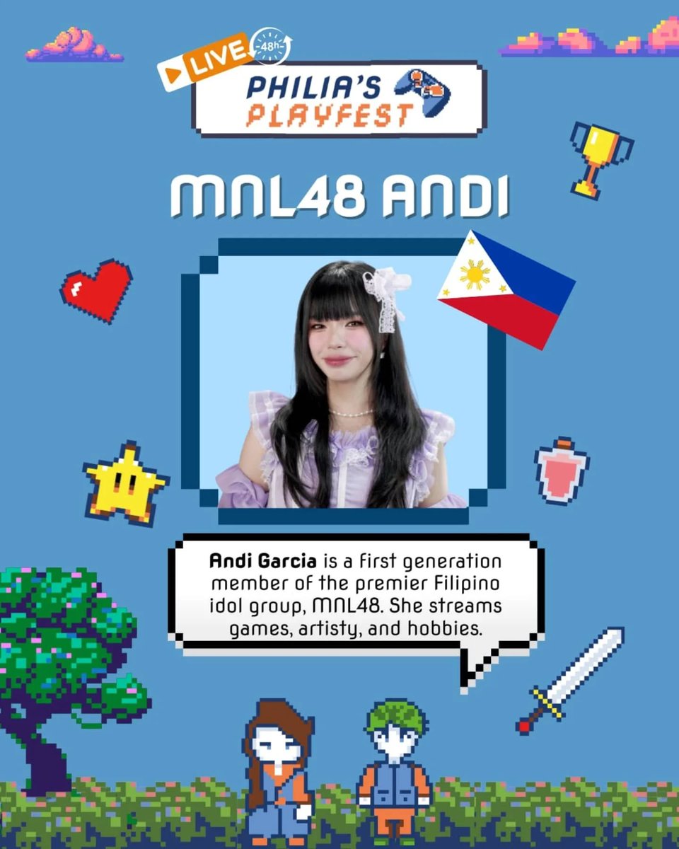mokugekishanews's tweet image. LOOK: MNL48's Andi Garcia will be part of Philia's Playfest this November. Garcia will be joining other Filipino streamers and members of Streamers for Good for Philia Haven's 48-hour streamathon.

(Photo from Philia's Playfest Facebook Page)

#MNL48 
#MNL48Andi