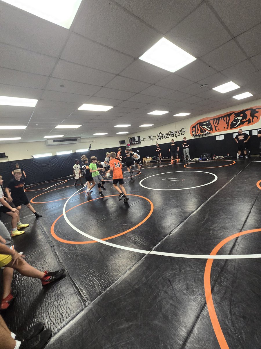 Great first day of camp for our 4 grade to-HS wrestlers.  Huge shoutout to Coach Brennan for running technique on Day #1.  Thank you to all of the Loveland coaches who helped out today from Youth to HS.  Fun day... looking forward to tomorrow!!!