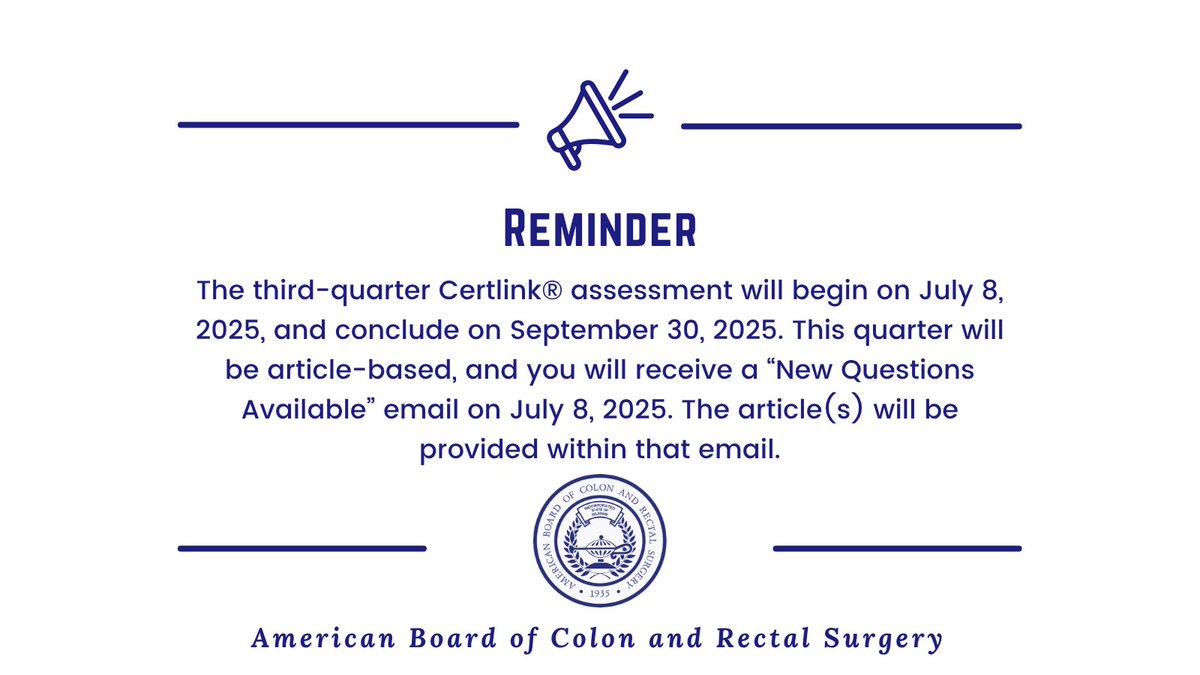 American Board of Colon and Rectal Surgery tweet media