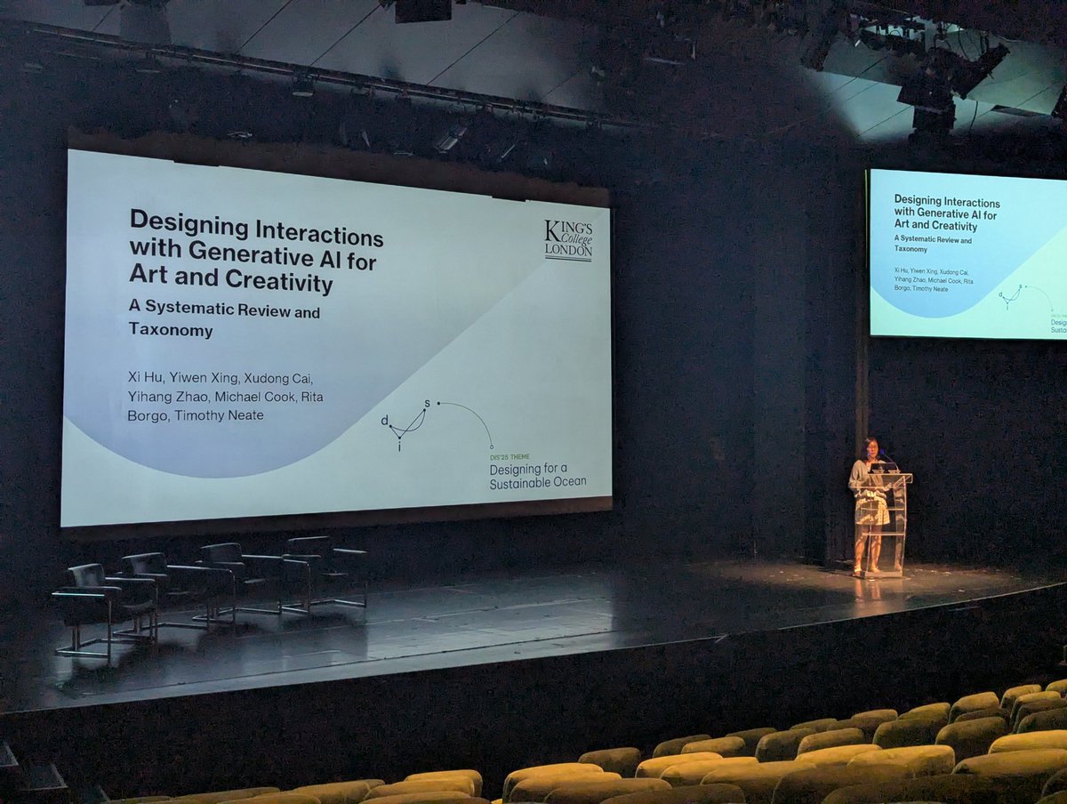 Alexandre Nevsky (@sachanevsky_) on Twitter photo Important systematic review on GenAI tools used in creative tasks from fellow King's College London PhD Xi Hu #DIS2025 Important systematic review on GenAI tools used in creative tasks from fellow King's College London PhD Xi Hu #DIS2025