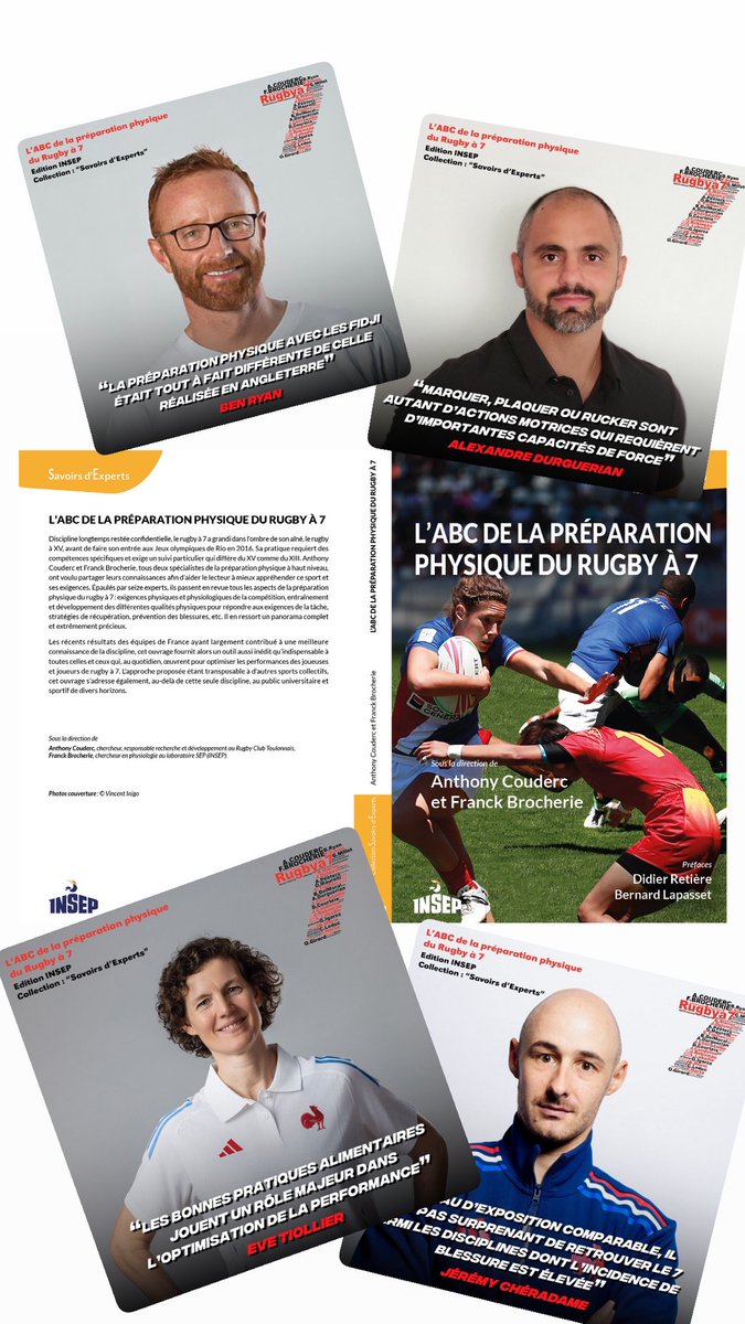 CoudercAntho's tweet image. 📘 « L’ABC de la préparation physique du Rugby à 7 » l’ouvrage pour optimiser vos perf cet été 💪🏉 Vous l’avez commandé ⁉️
🔥 Aujourd’hui, zoom sur 4 auteurs de l’ouvrage qui partagent leur expérience du haut niveau : Ève Tiollier, @benjaminryan, @Cheradame_J et Alex Durguerian