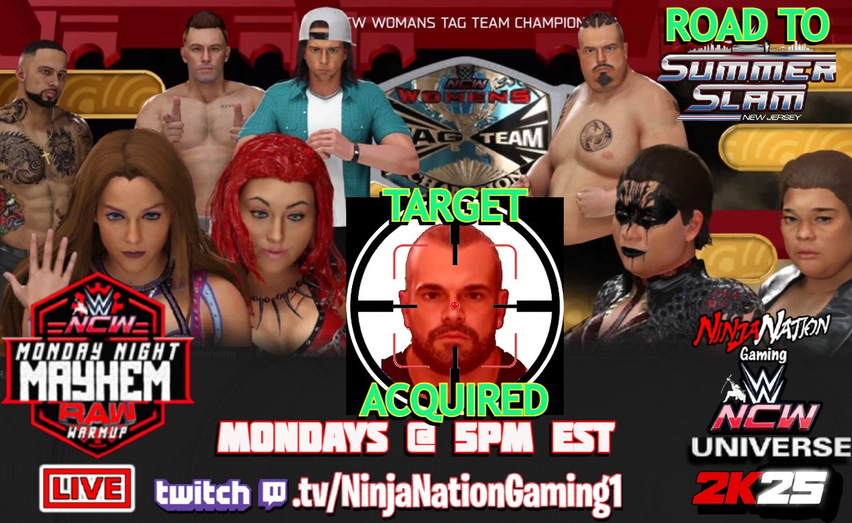 After the chaos &amp; controversial matches that happened this past Saturday, YOU DONT WANNA MISS tonight's "MONDAY NIGHT MAYHEM" 
Your tribal chief wants revenge as new rivalry's reach their boiling point !
JOIN US RIGHT NOW LIVE ON #WWE2K25 ! 
 🔴👉twitch.tv/ninjanationgam…