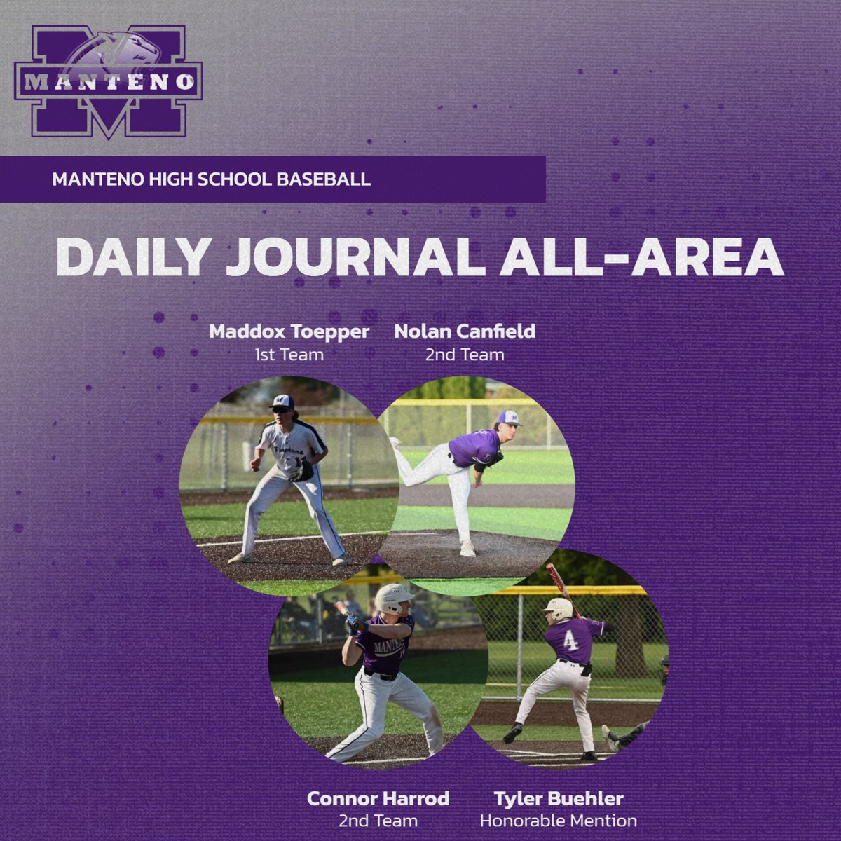 Congrats to our Spring Athletes who received The Daily Journal All-Area recognition! #AllPurpleAllIn