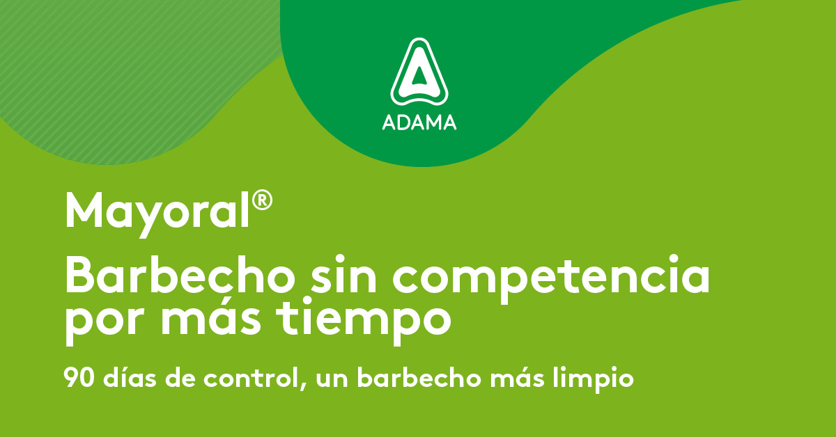 🌱 Mayoral: máxima eficacia, la mejor inversión
Con la mejor relación costo/control por día de aplicación, Mayoral es tu aliado para un barbecho largo, simple y efectivo.
🛡️ Más de 90 días sin competencia de malezas
✅ Optimiza tiempos, costos y tranquilidad antes de la siembra