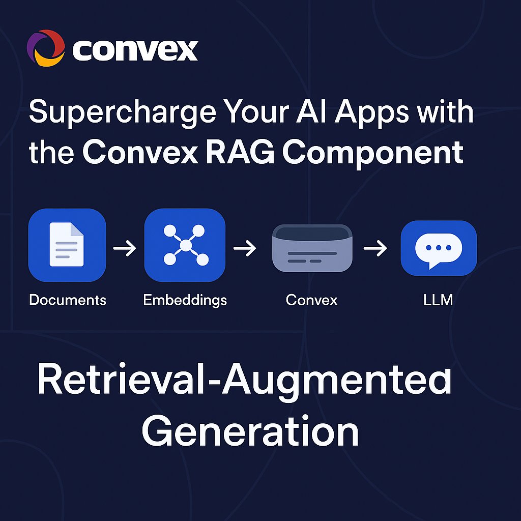 divakarkumarp's tweet photo. 🚀 Supercharge Your AI Apps with the Convex RAG Component! 🔍🤖

If you're building AI-powered apps and looking for a seamless way to implement Retrieval-Augmented Generation (RAG), Convex just made your life a lot easier. https://t.co/oAsX2Tz9gM