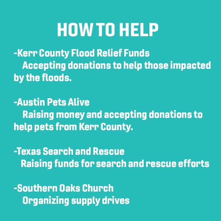austinpbs's tweet image. Our hearts go out to all of those affected by the devastating flood in Kerr County. See the info below from the Decibel team for links on weather updates, assistance, and ways to help.
Stay safe neighbors❤️