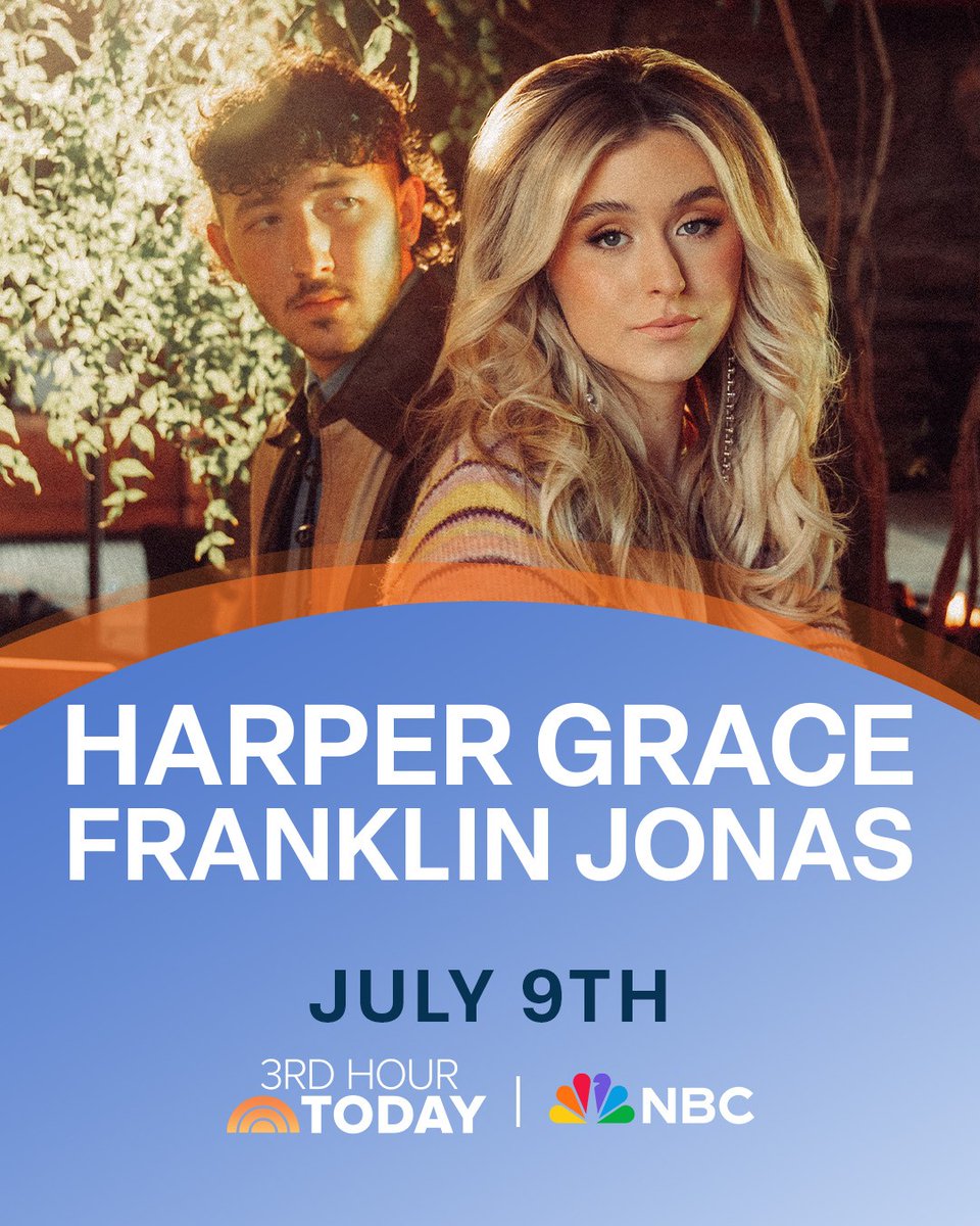 Curb Records (@curbrecords) on Twitter photo Catch <a href="/HarperGraceXO/">Harper Grace</a> and <a href="/FrankieJonas/">frankie jonas</a> performing "IDK" on the 3rd hour of the <a href="/TODAYshow/">TODAY</a> this Wednesday, July 9! Catch <a href="/HarperGraceXO/">Harper Grace</a> and <a href="/FrankieJonas/">frankie jonas</a> performing "IDK" on the 3rd hour of the <a href="/TODAYshow/">TODAY</a> this Wednesday, July 9!