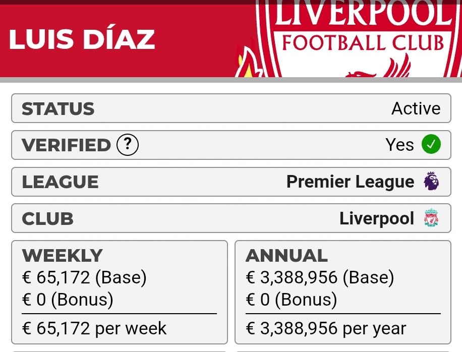 Luis Díaz. Mucho se habla de su traspaso (80M€) y muy poco de su ficha. Hoy Luis cobra 3,5M€ brutos. Vamos a suponer que pide más del doble: 10M€ brutos. A cinco años es una operación de 130M€. Nico era una operación de 140M€. El problema con Luis es que ya no lo vendes.