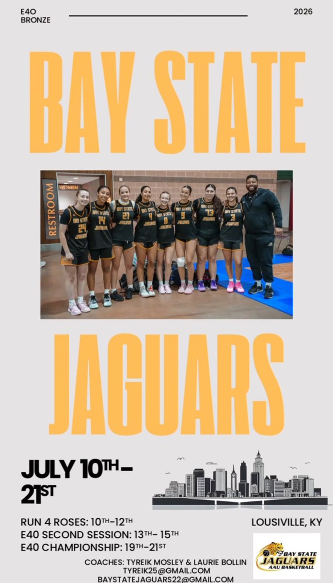 EmmaJohnson216's tweet image. So excited for July in Louisville, KY!! @BayStateJags @CoachTyMosley