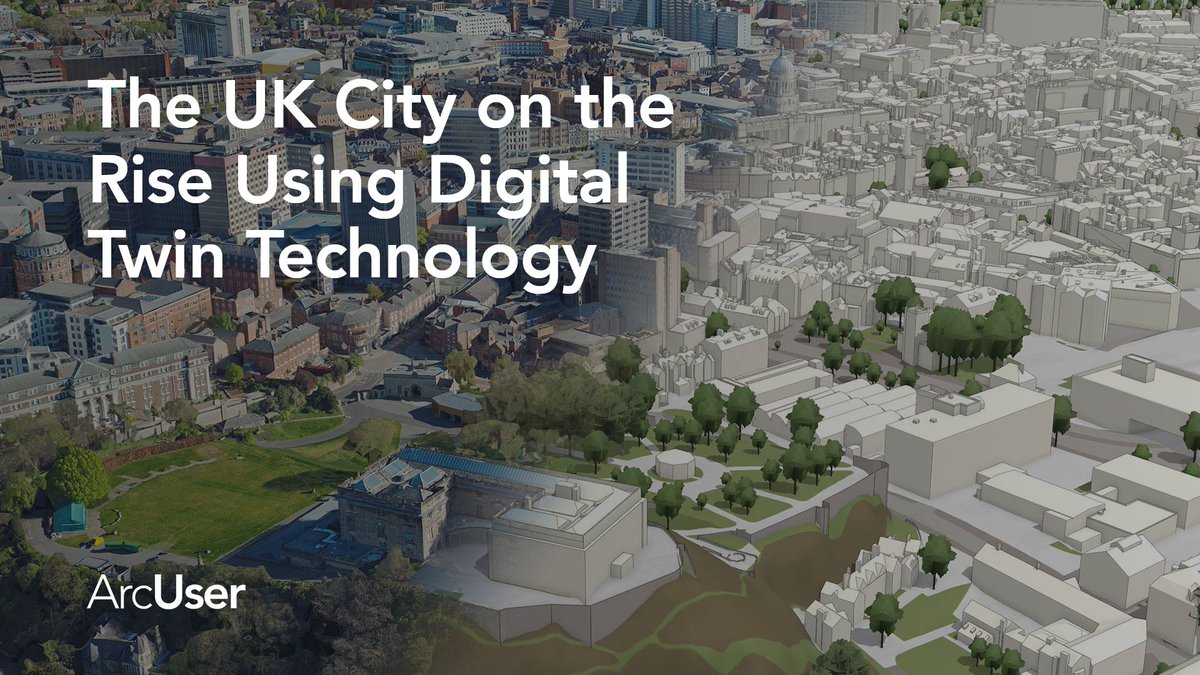 Esri's tweet image. Nottingham, England is embracing the future of city planning with a digital twin. Using visualization tech, data analysis, and collaboration, they're transforming the cityscape for urban development. 🏙️ ow.ly/6cfy50W3L5S
