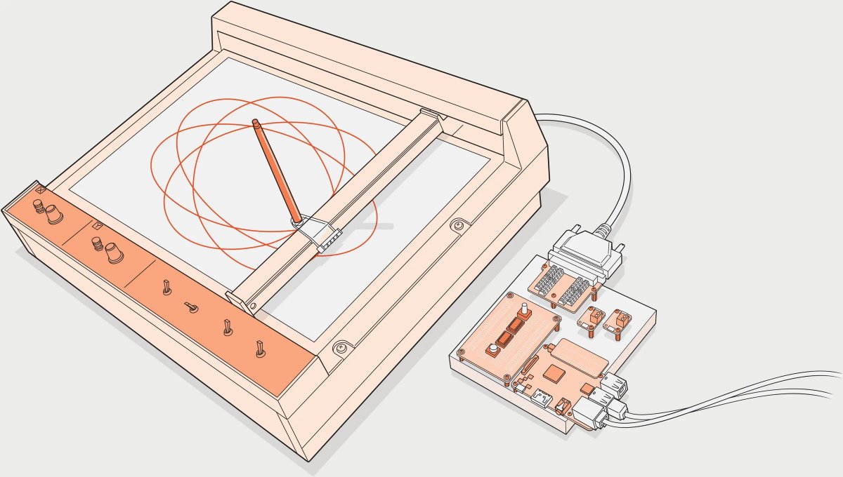 IEEESpectrum's tweet image. This 1970s HP X-Y recorder plotted objects using #voltage signals. The only problem? The x-axis was dead. Learn how @stephencass revived it and controlled it using a Raspberry Pi. #DIY
buff.ly/hmsVuVD