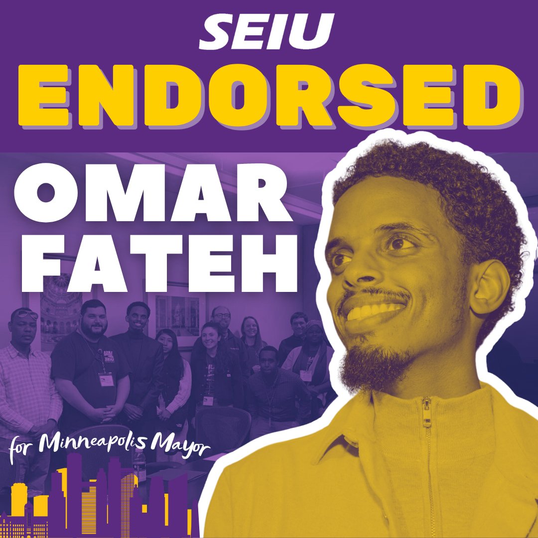 SEIU Minnesota State Council Endorses Omar Fateh As First Choice for Mayor of Minneapolis | Union Members Say Time for Change After Eight Years of Mayor Frey, Citing Need for New Leadership to Bring Lower Cost of Living, More Affordable Housing and Safer Communities. 🧵... (1/10)