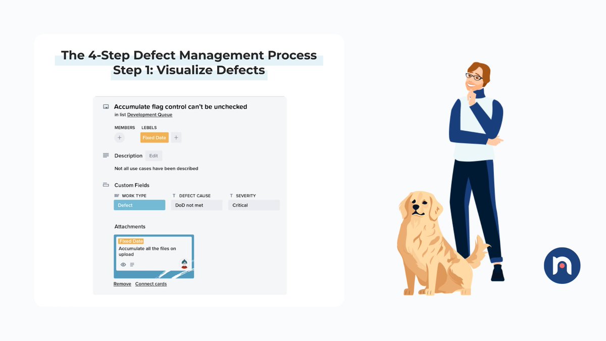 SonyaSiderova's tweet image. Increasing transparency is the first step towards reducing defects and highlighting their disruptive impact. To learn more about the 4-step process to effective defect management, download our free guide  → getnave.co/4hK78vs 

#NavigateYourFlow #Kanban #DefectManagement