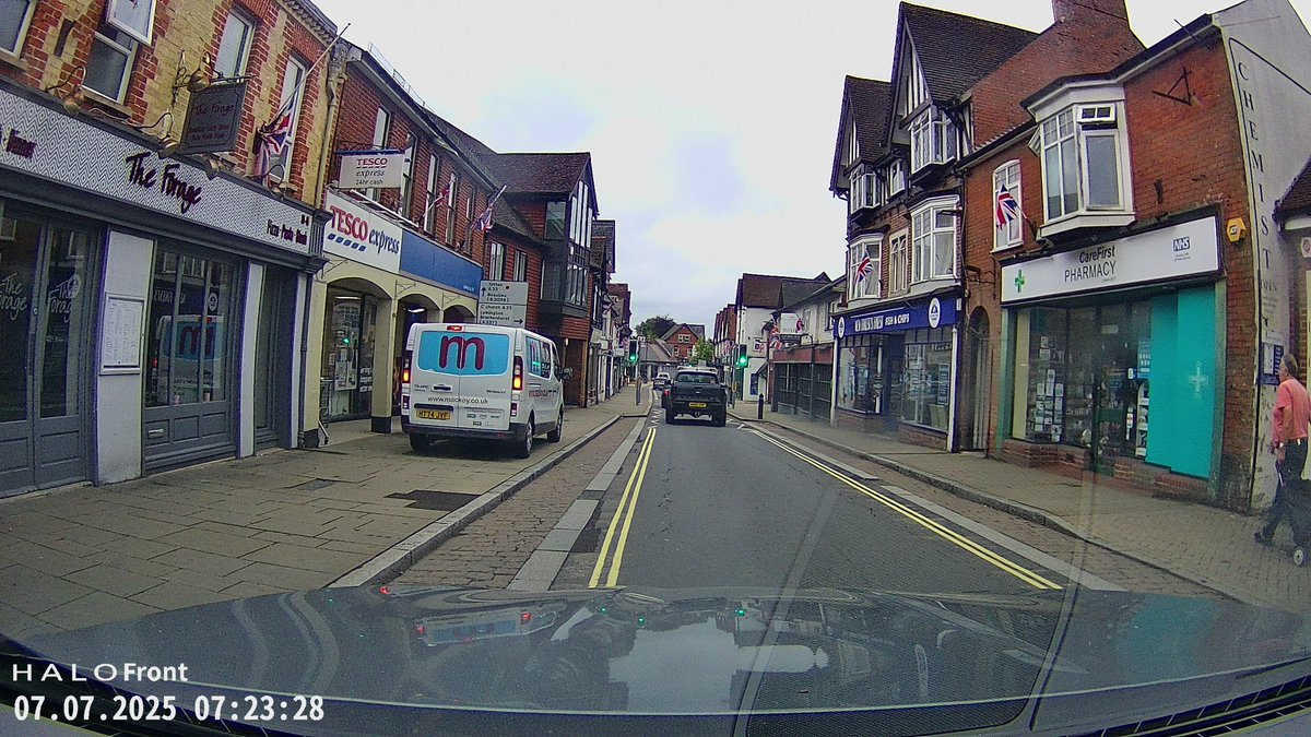 First  prize for being a complete blend goes to the driver of this Mackoy van.