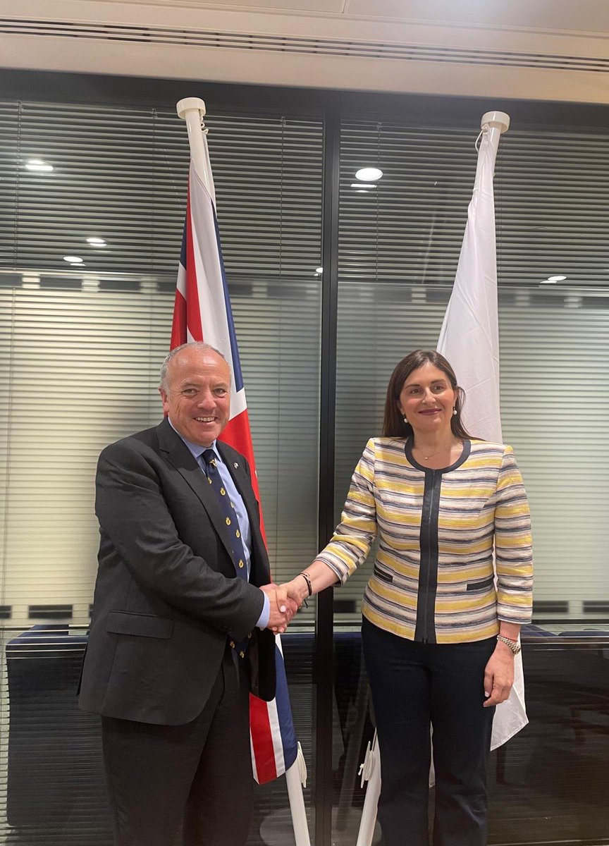 MikeKaneMP's tweet image. I was delighted to meet with Deputy Shipping Minister @HadjimanoliM today to strengthen the deep ties between the UK and Cyprus 🇬🇧 🇨🇾
We agreed to continued close cooperation on key priorities including decarbonisation, security and seafarers’ welfare.