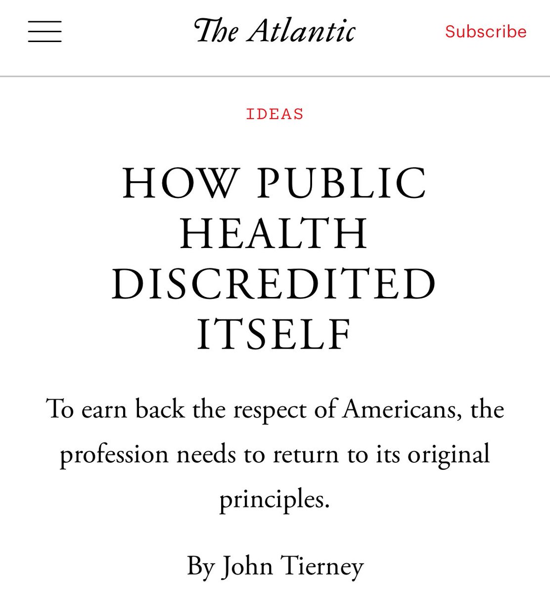 VahakenM's tweet image. An indispensable argument by @JohnTierneyNYC on the self-immolation of a professional class.