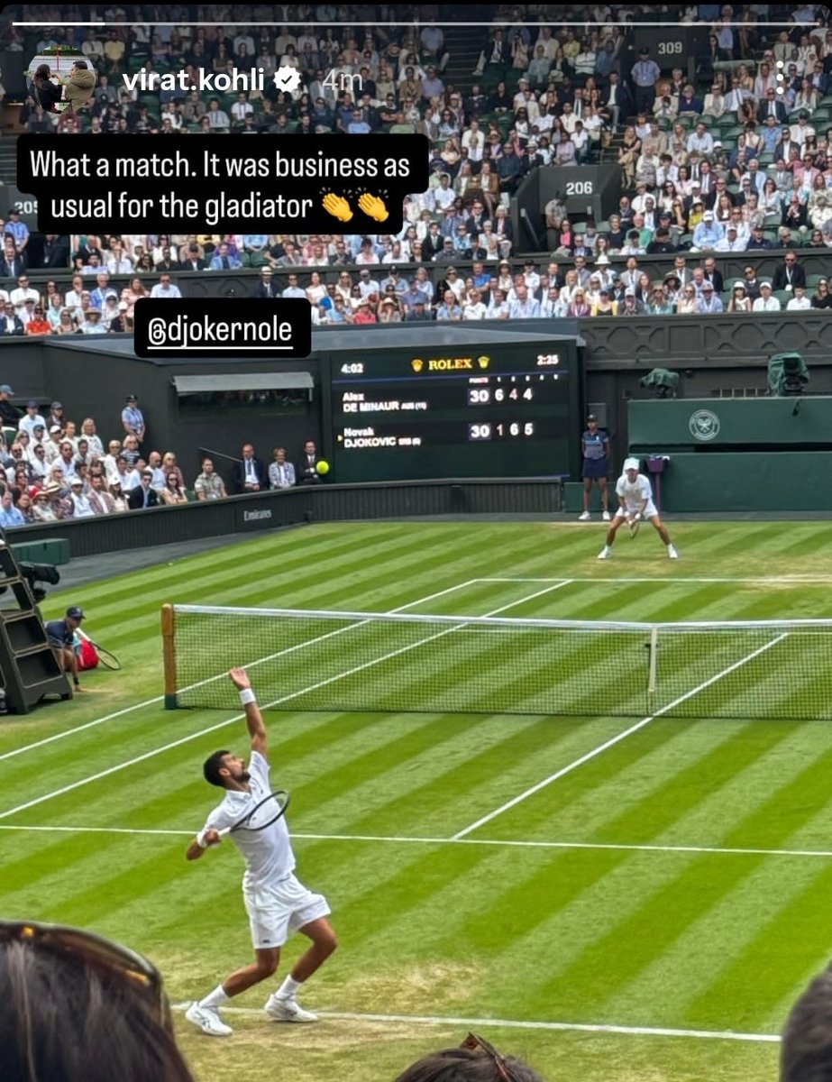 Kohli at wimbledon 👀